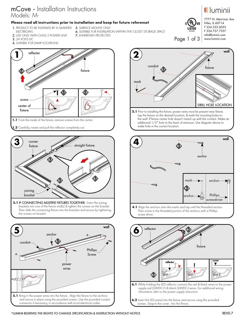luminii mCove M installation instructions