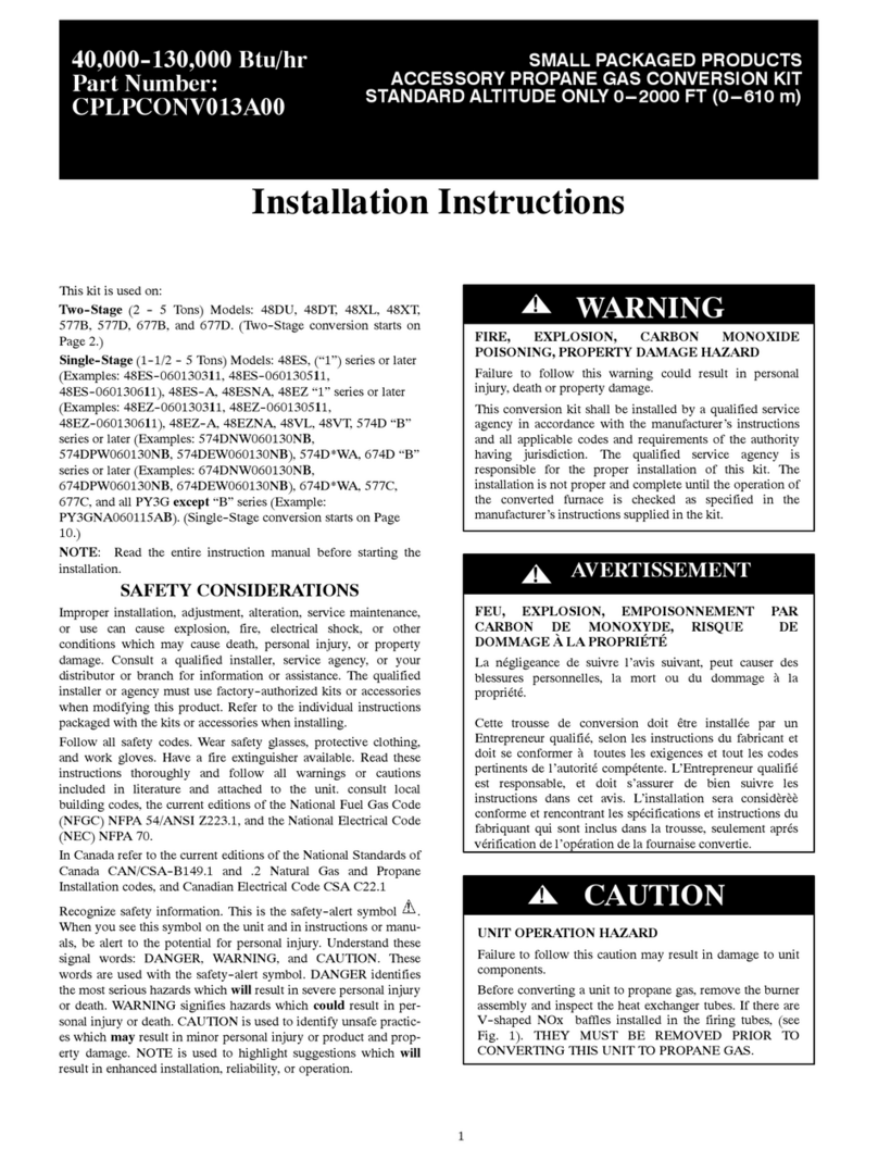 Carrier CPLPCONV013A00 User manual