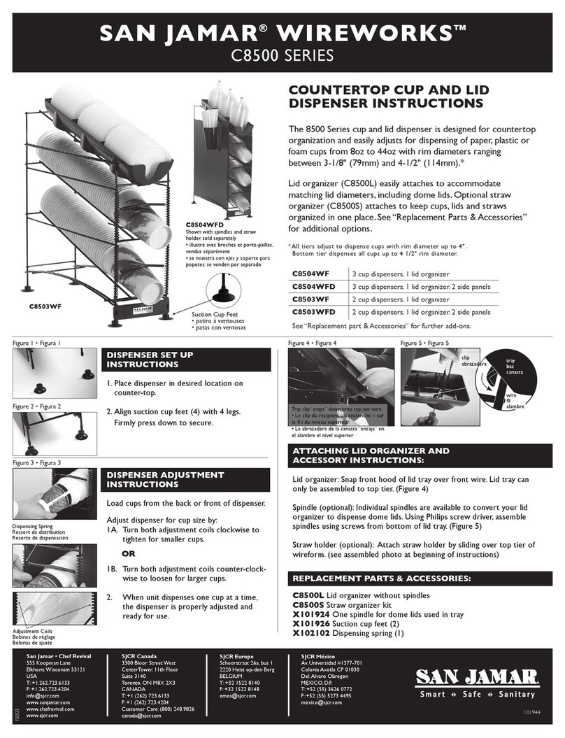 San Jamar Wireworks C8504WF instruction manual