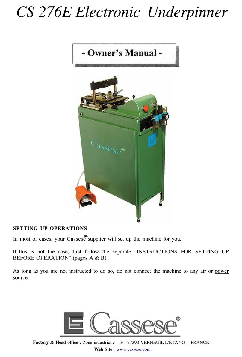Cassese CS 276E owner's manual Cassese CS 276E owner's manual