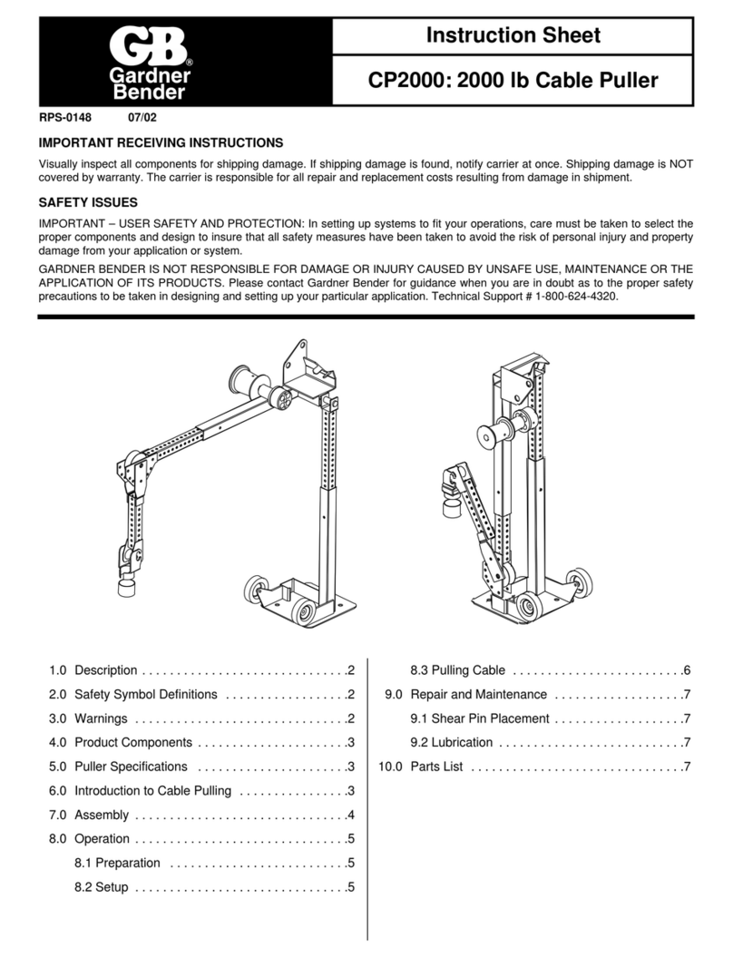 Gardner Bender CP2000 instruction sheet