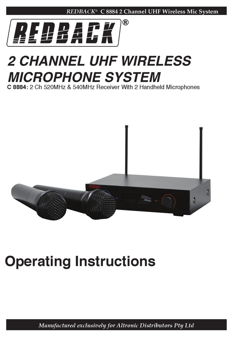 Redback C 8884 operating instructions
