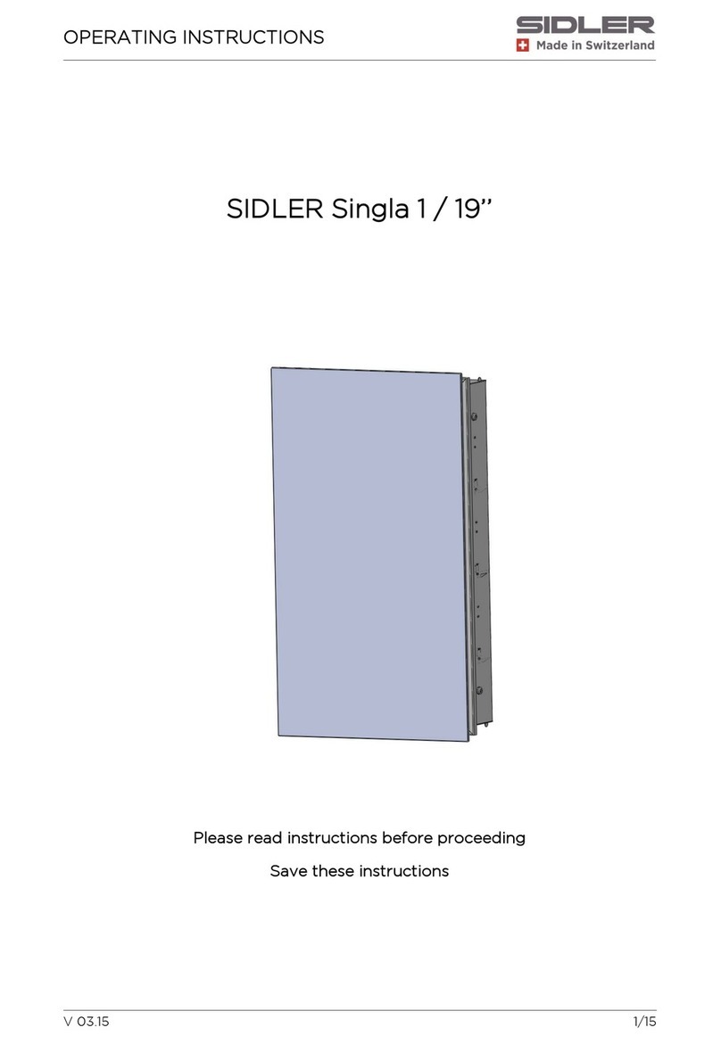 SIDLER Singa 1/19'' operating instructions SIDLER Singa 1/19'' operating instructions