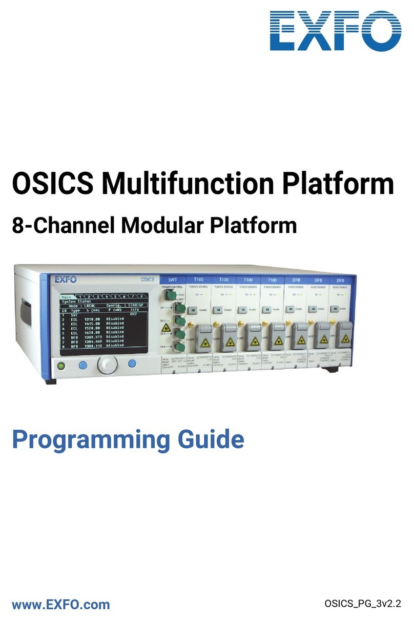 EXFO OSICS Operating instructions