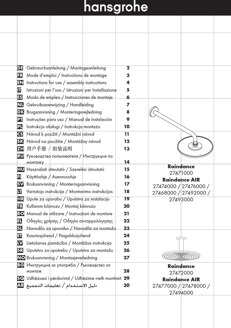Hans Grohe Raindance AIR 27493000 Instructions for use/assembly instructions Hans Grohe Raindance AIR 27493000 Instructions for use/assembly instructions