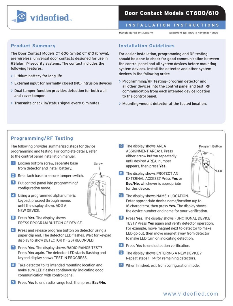 Videofied CT 600 User manual
