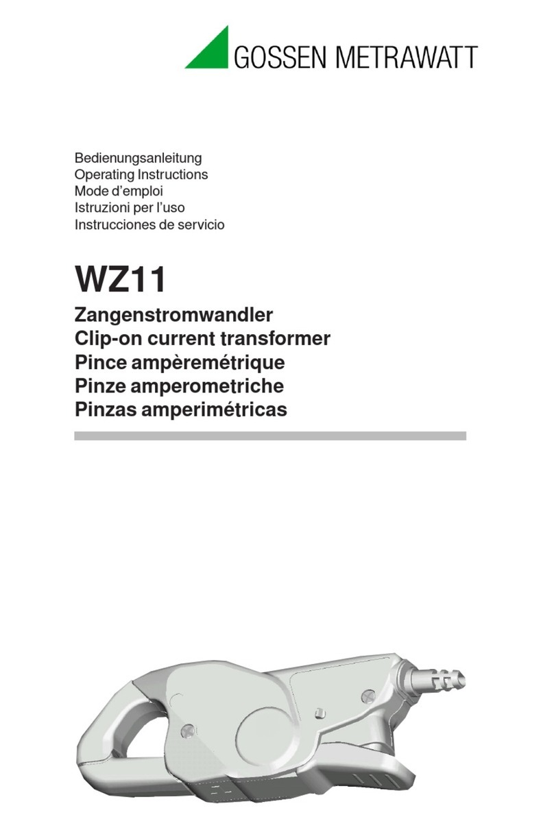 Gossen MetraWatt WZ11 Series operating instructions