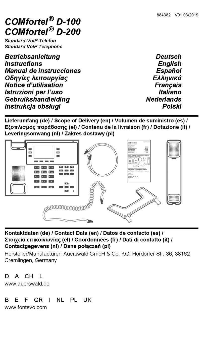Auerswald COMfortel D-100 instructions
