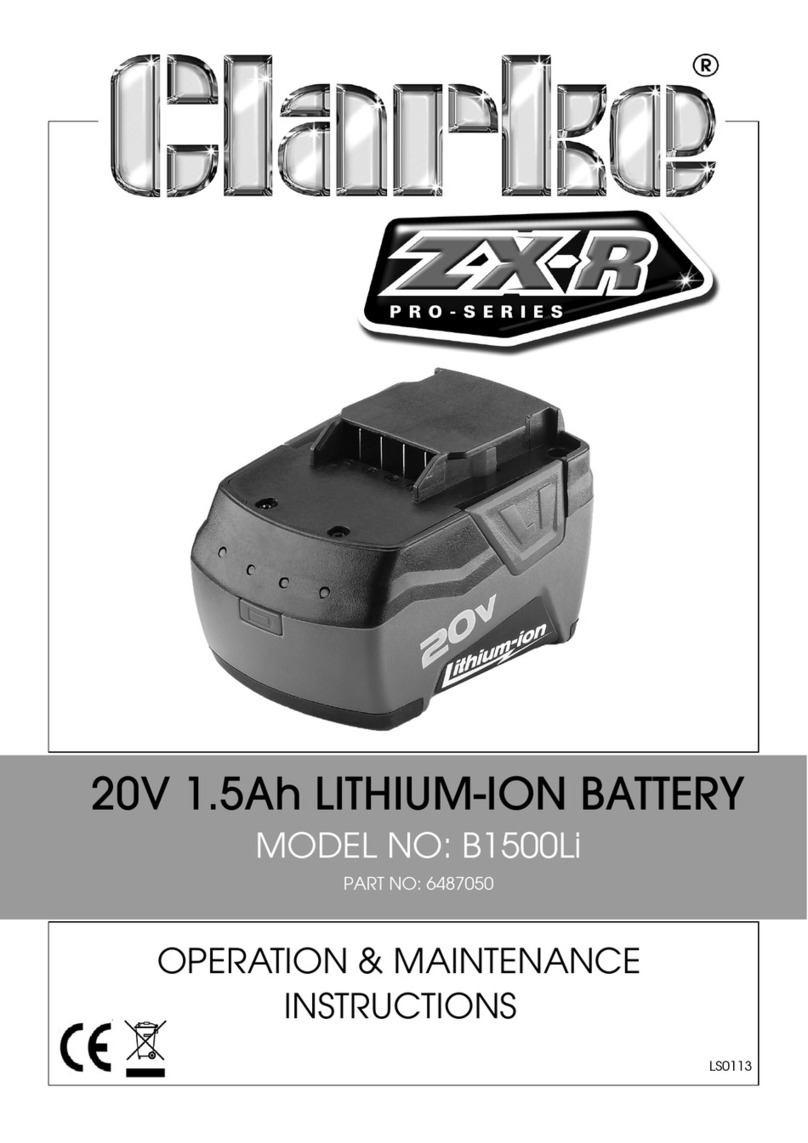 Clarke ZX-R Pro Series Operation, maintenance & instruction manual Clarke ZX-R Pro Series Operation, maintenance & instruction manual