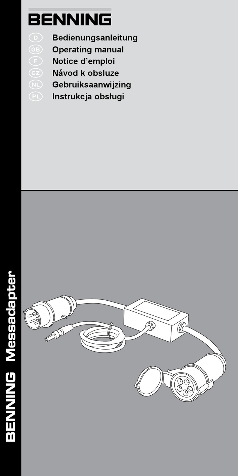 Benning 044140 operating manual Benning 044140 operating manual