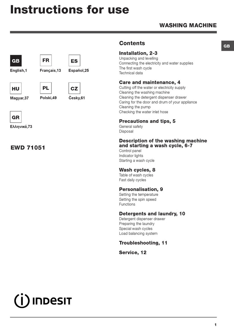 Indesit EWD 71051 User manual