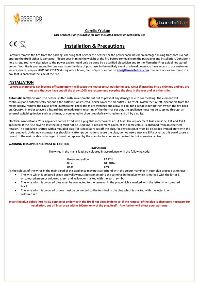Flamerite Fires Corello User manual Flamerite Fires Corello User manual