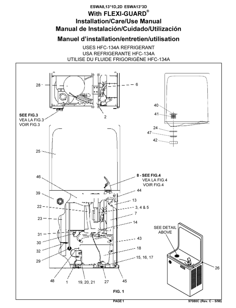 Elkay ESWA8 1D Series Installation, care & use manual