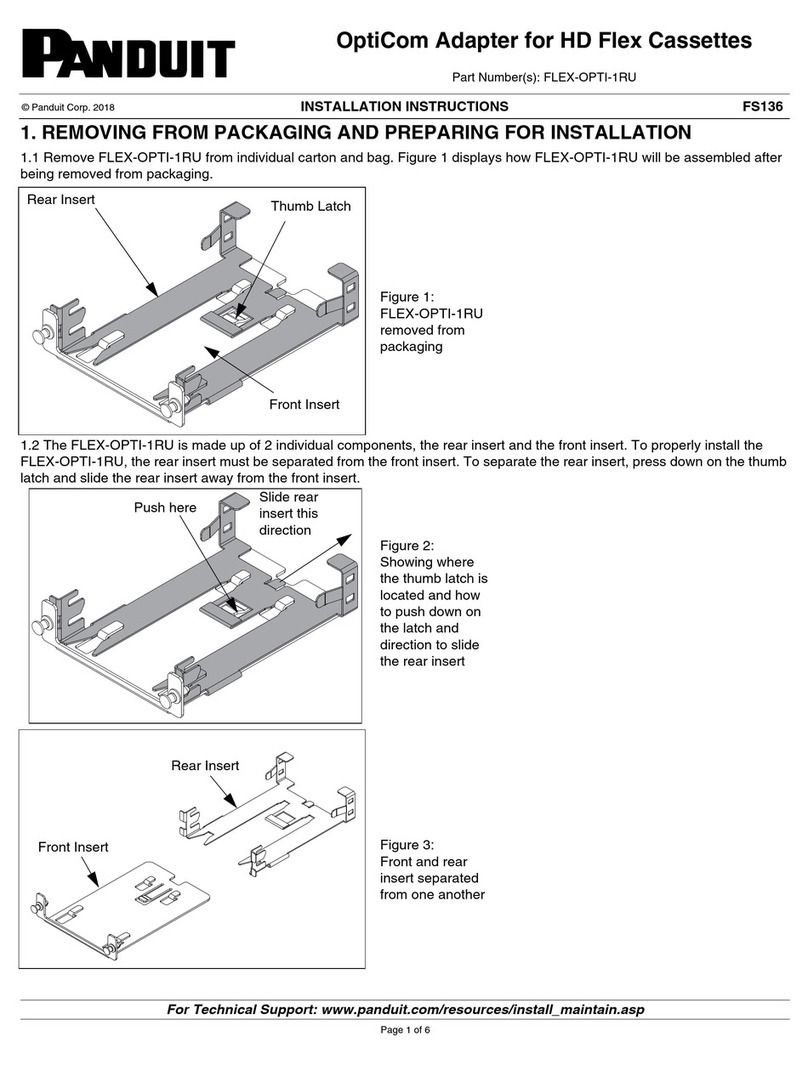 Panduit FLEX-OPTI-1RU User manual