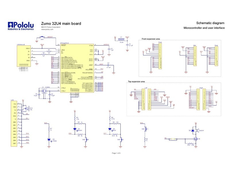 Pololu Zumo 32U4 Schematic diagram