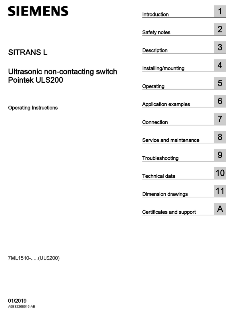 Siemens SITRANS L Pointek ULS200 User manual