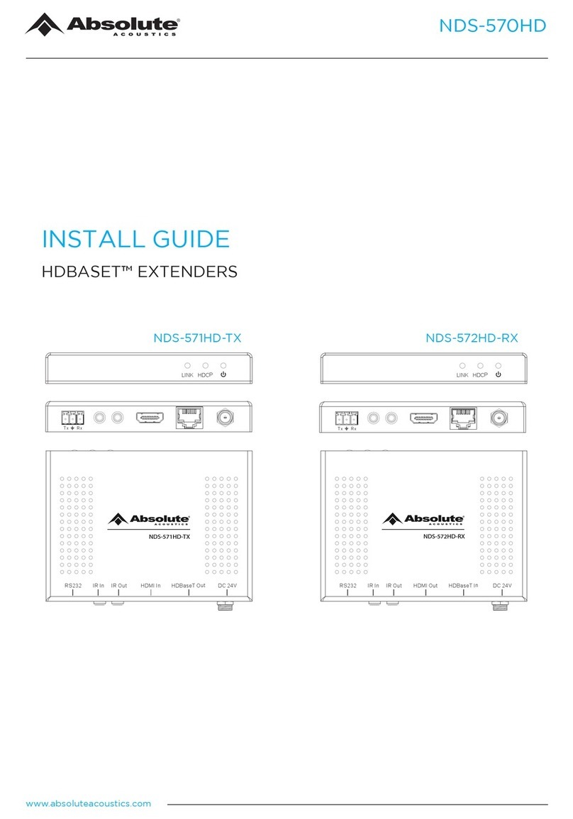 Absolute Acoustics HDBASET NDS-570HD Series install guide