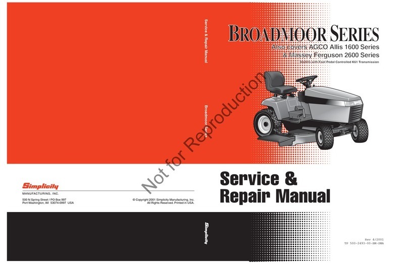 Simplicity Broadmotor Series Service & repair manual