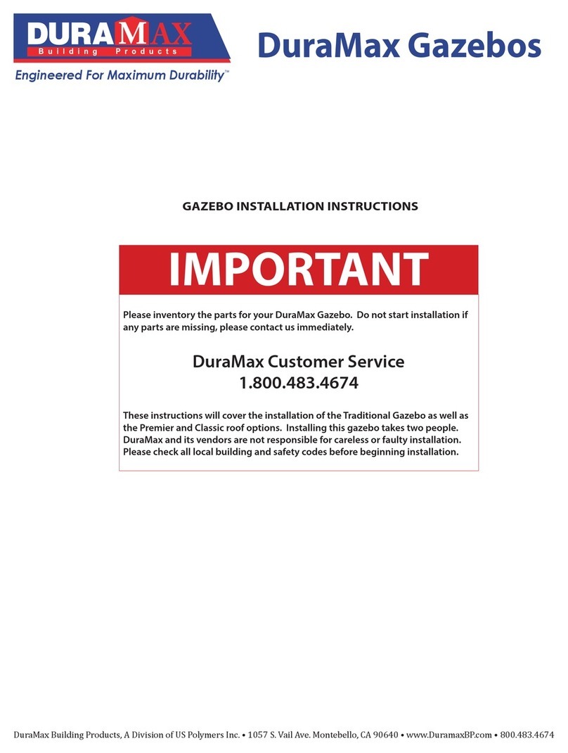 Dura-Max Premier Gazebo installation instructions