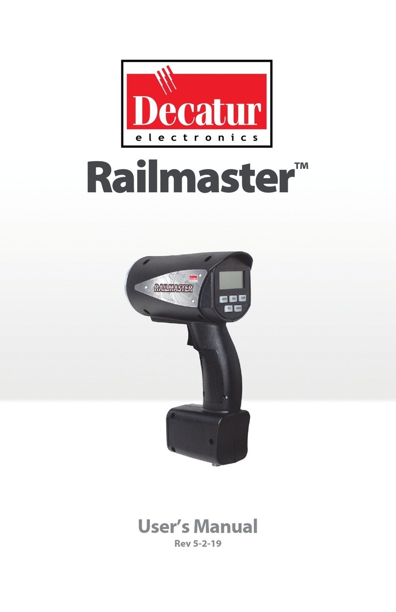 Decatur Electronics Railmaster User manual
