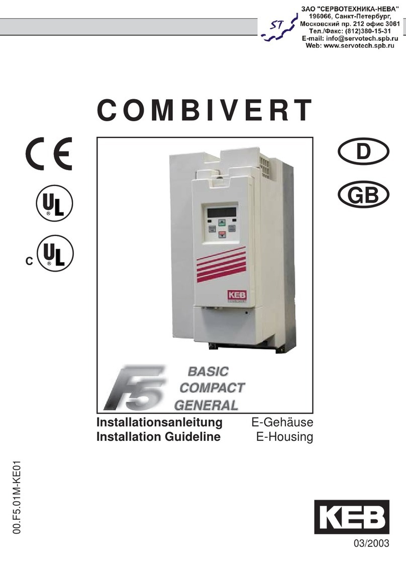 KEBCO COMBIVERT F5 Series Instruction sheet