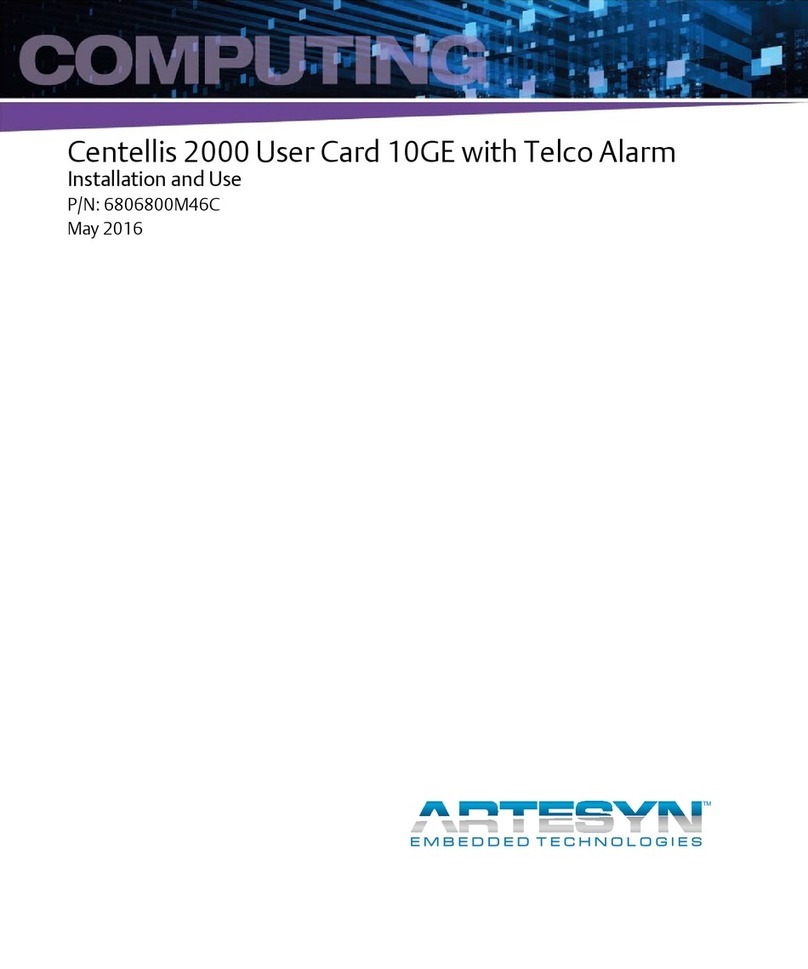 ARTESYN EMBEDDED TECHNOLOGIES Centellis 2000 Series Installation and use ARTESYN EMBEDDED TECHNOLOGIES Centellis 2000 Series Installation and use