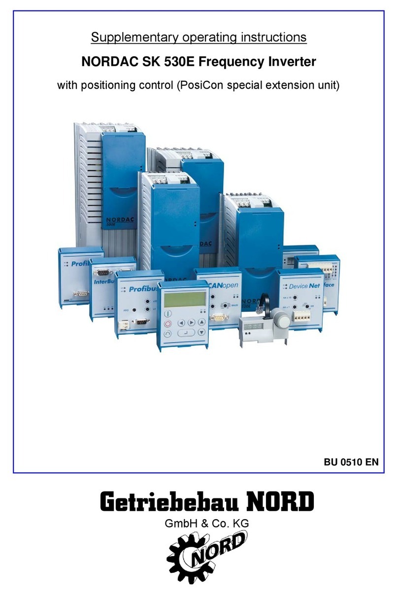 Getriebebau NORD NORDAC SK 530E Supplementary operating instructions Getriebebau NORD NORDAC SK 530E Supplementary operating instructions