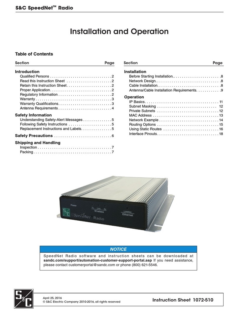 S&C SpeedNet User manual