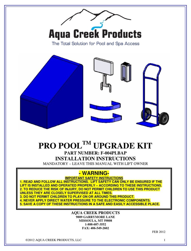 Aqua Creek Products PRO POOL F-004PLBAP installation instructions