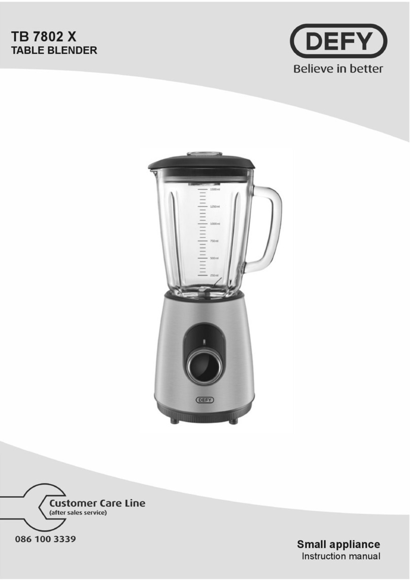Defy TB 7802 X User manual