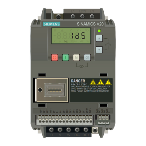 Siemens SINAMICS V20 Series User manual Siemens SINAMICS V20 Series User manual