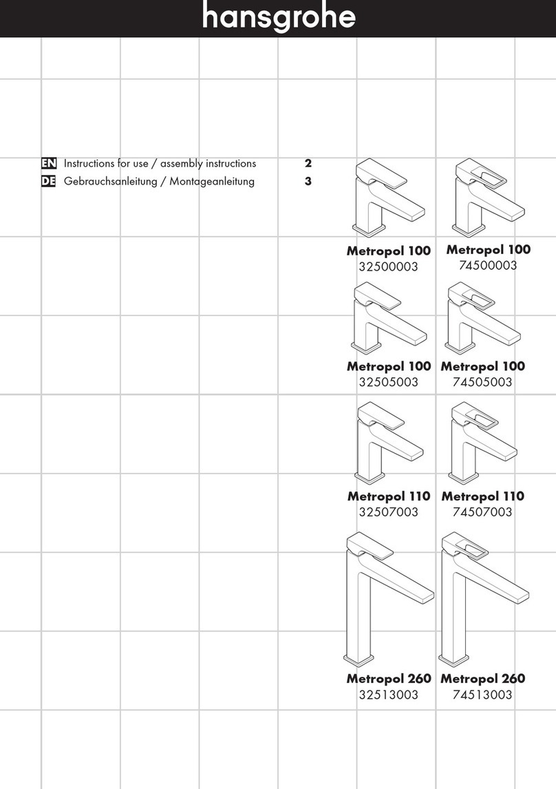 Hans Grohe Metropol Series Instructions for use/assembly instructions Hans Grohe Metropol Series Instructions for use/assembly instructions