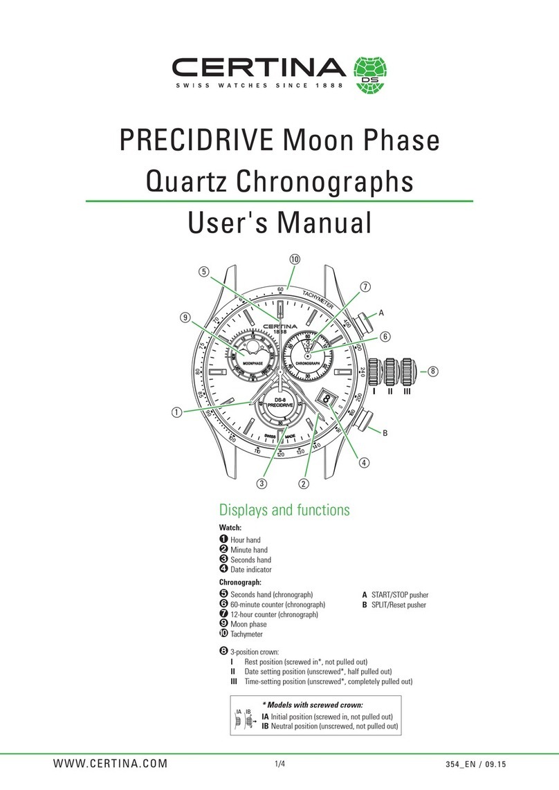 Certina PRECIDRIVE Moon Phase User manual