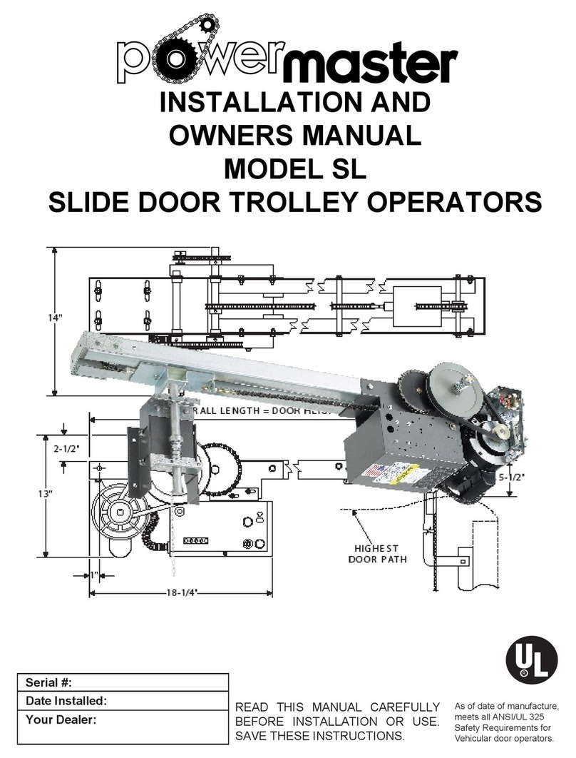 Power Master SL Series Installation instructions