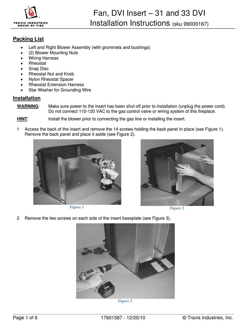 Travis Industries 33 DVI installation instructions