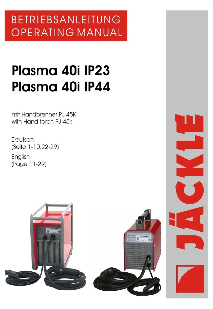Jackle Plasma 40i IP23 operating manual