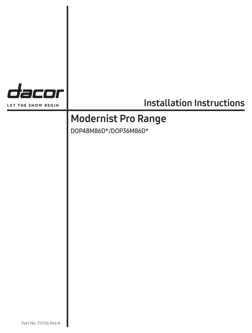 Dacor Modernist Series User manual