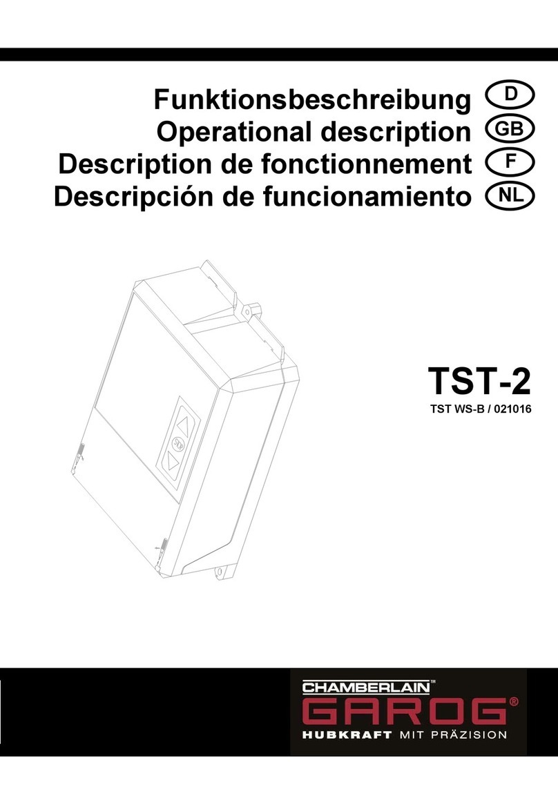 Chamberlain GAROG TST-2 Quick start guide