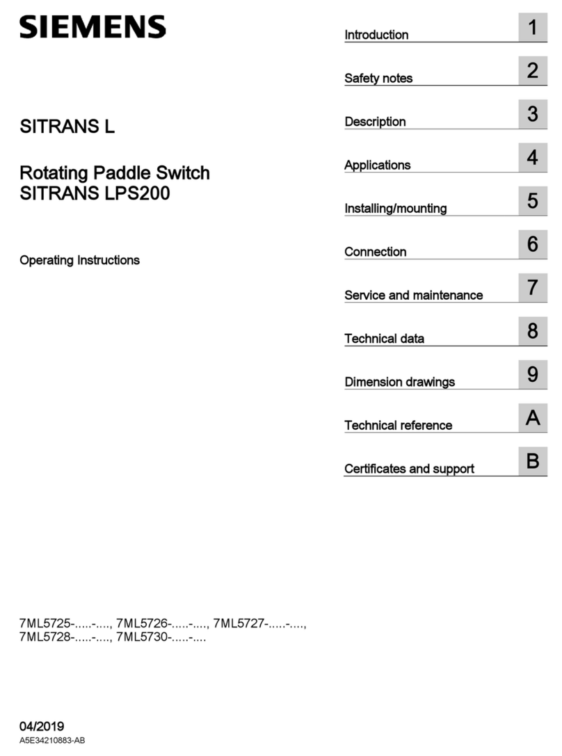 Siemens SITRANS L Series operating instructions