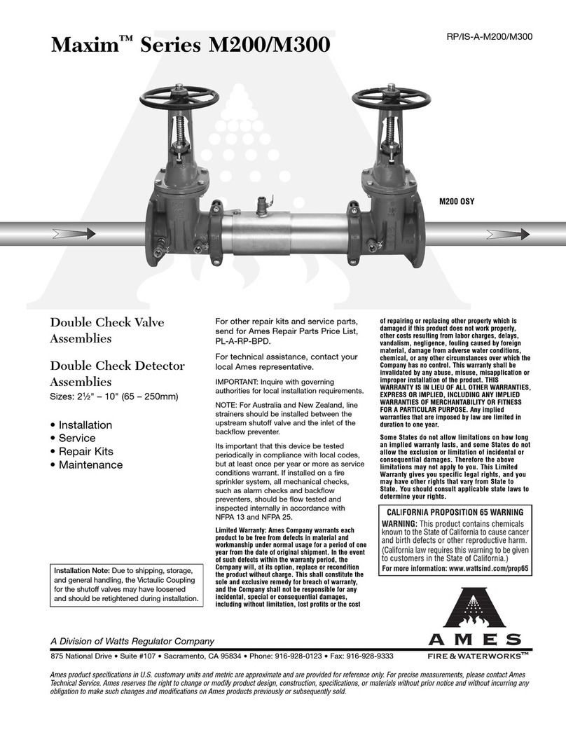 AMES Maxim M300 Series Installation, Service, Repair Kits, Maintenance