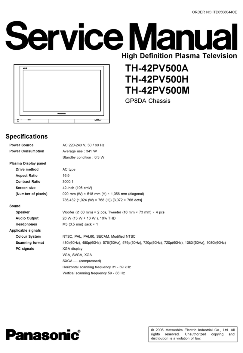 Panasonic TH-42PV500A Service manual