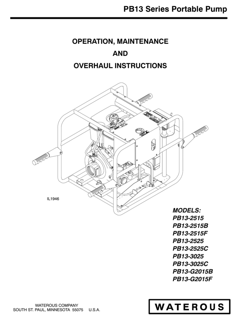 Waterous PB13 Series Operation, Maintenance and Overhaul Instructions