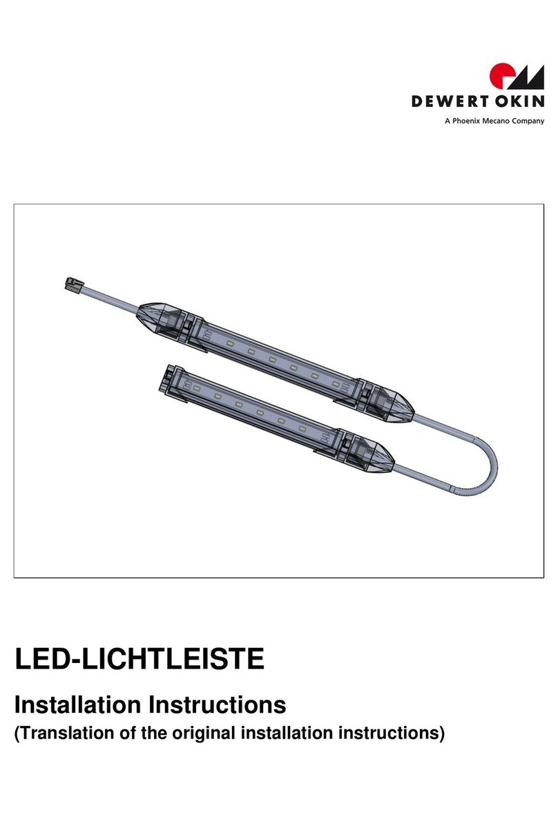 dewert okin LED-LICHTLEISTE installation instructions