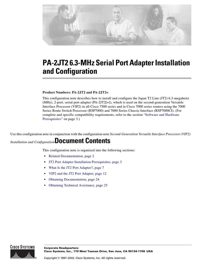 Cisco PA-2JT2 Operating and maintenance instructions