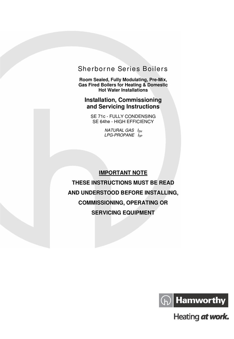 Hamworthy Sherborne Series Installation, commissioning and servicing instructions Hamworthy Sherborne Series Installation, commissioning and servicing instructions