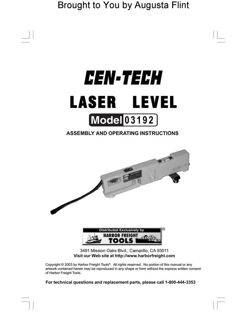 Centech 03192 Assembly and operating instructions
