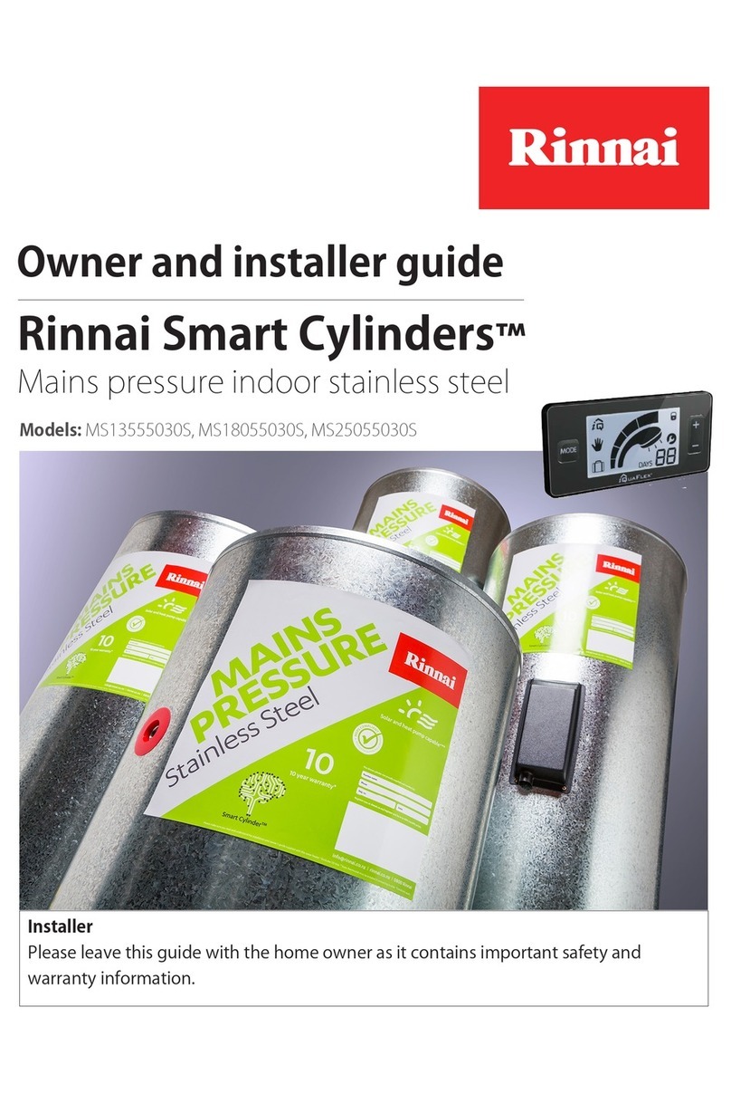 Rinnai Smart Cylinders Series Owner and installer guide