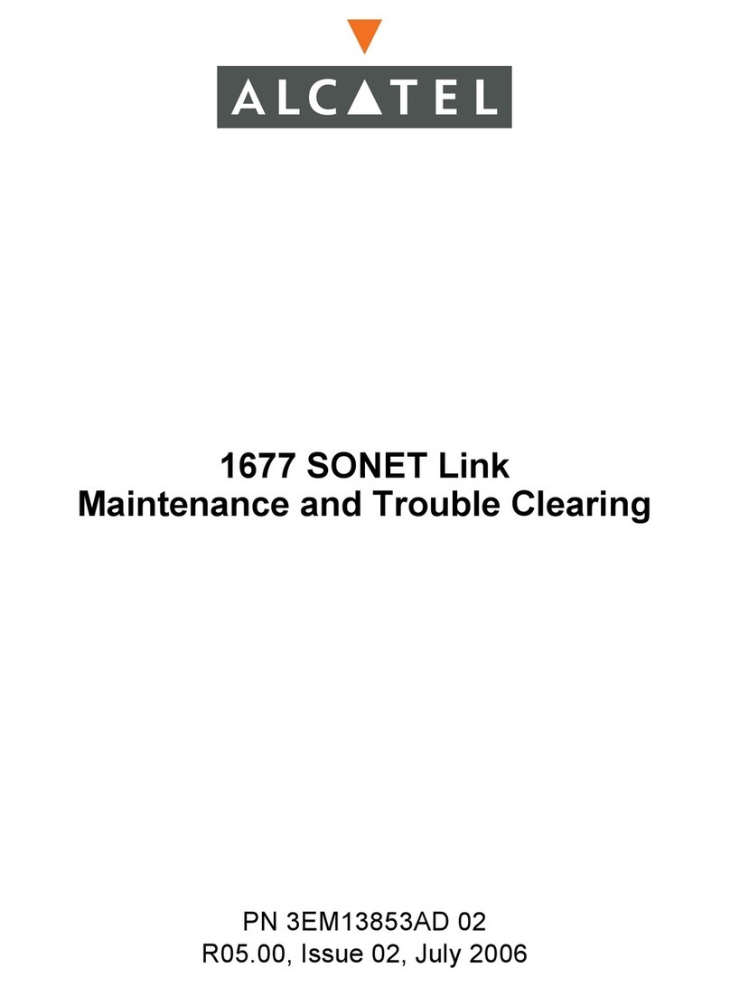 Alcatel 1677 SONET Link Maintenance and Trouble Clearing