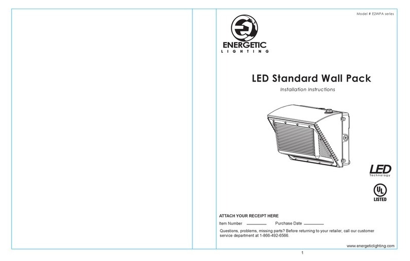 Energetic Lighting E2WPA Series installation instructions