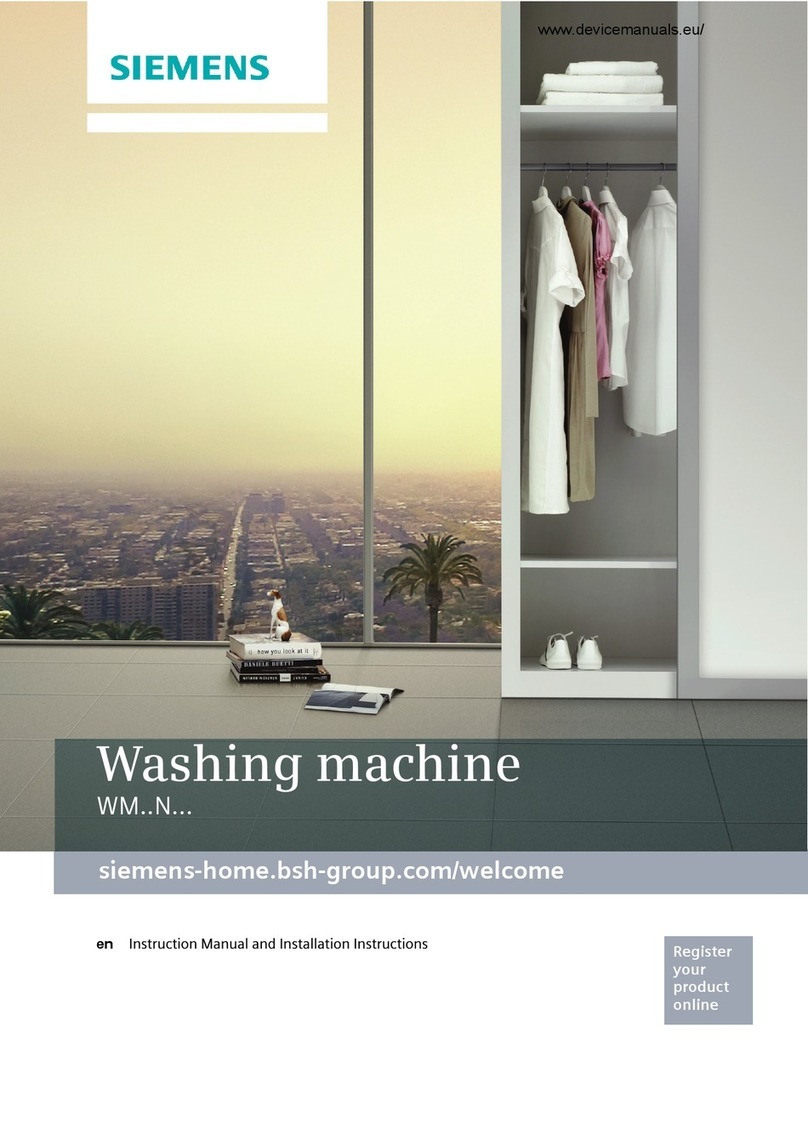 Siemens WM N Series User manual